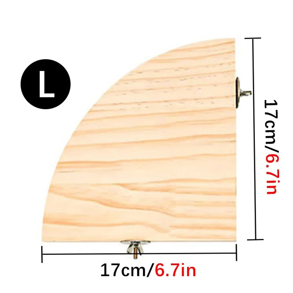 Fan-shaped Parrot Wooden Stand Rack