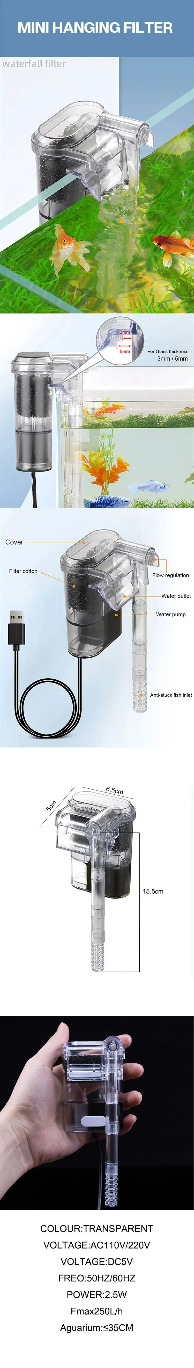 Mini Filter For Fish Tanks
