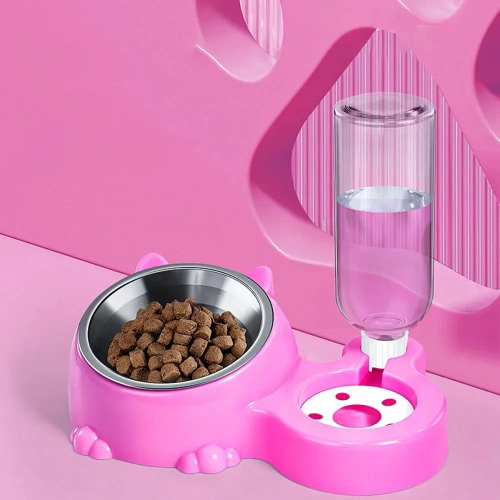 2-in-1 Stainless Steel Pet Bowl