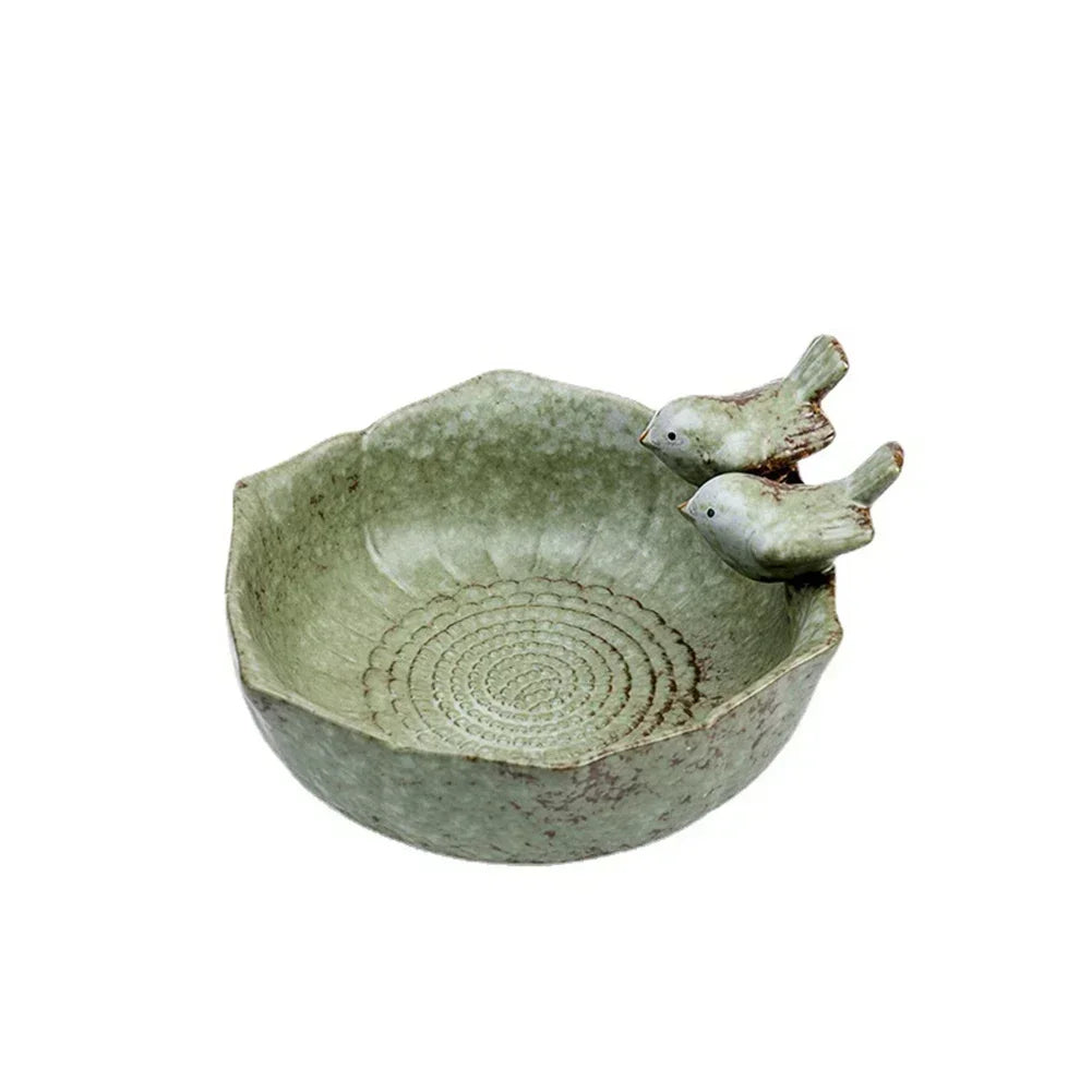 Ceramic Birdbath Bowl Bird Feeder