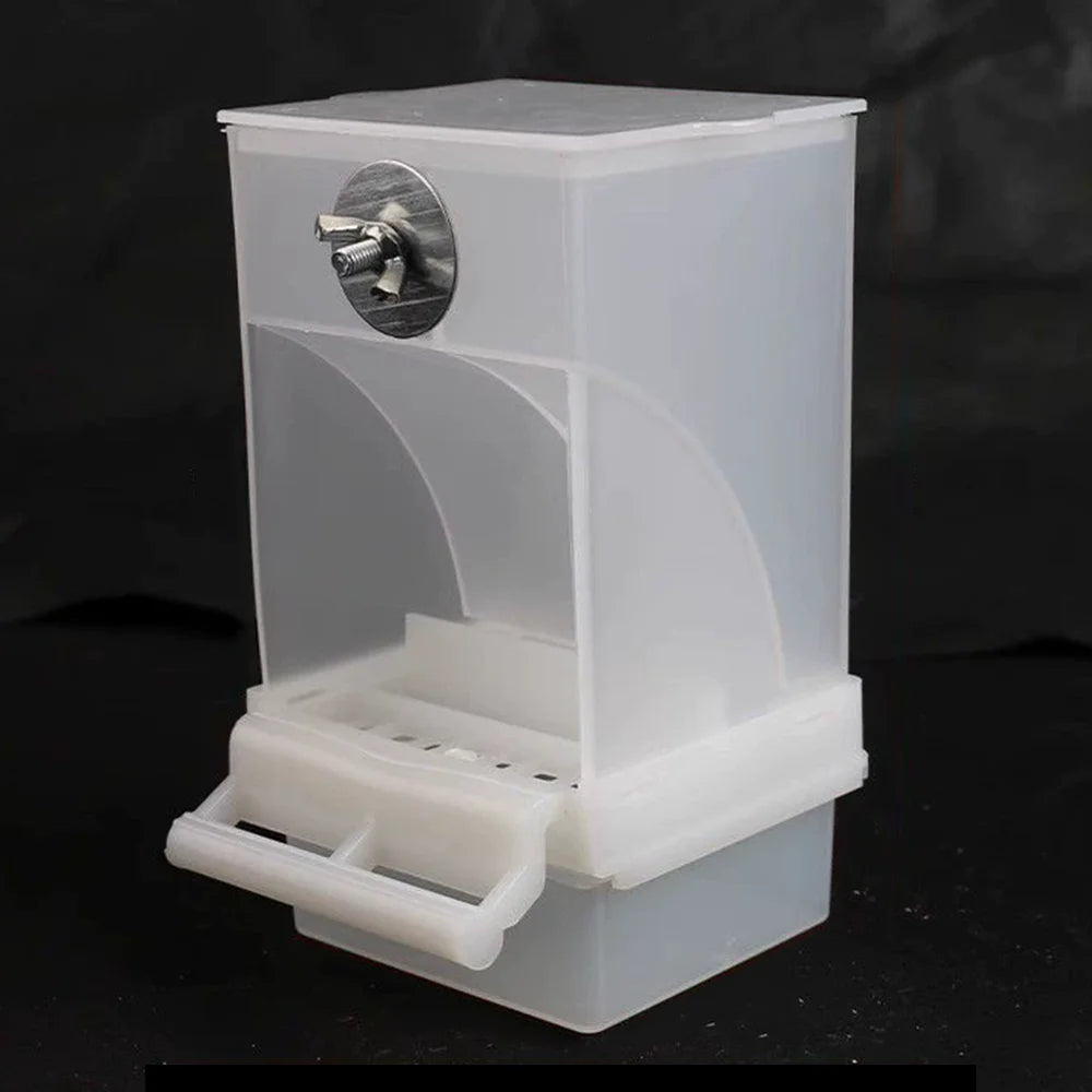 Anti-Spill Transparent Bird Food Box