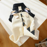 S Dinosaur Bib Pants Cute Four-Legged Dog Clothes - Spring/Summer Pet Outfit, Soft & Breathable