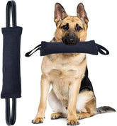 Black Durable 2-Pack Tug-of-War Dog Training Toy - Tear-Resistant, Safe & Interactive for All Breeds