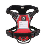 Size XL Red Reflective No-Pull Dog Harness - Adjustable & Durable for Large Breeds, Anti-Escape Design