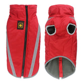 Size 6XL Red Reflective Winter Dog Jacket - Warm & Waterproof Outdoor Coat for Large Breeds
