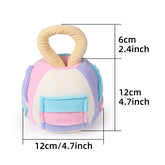 Interactive Dog Snuffle Ball Toy - Puzzle Treat Dispenser with Squeaker, blue pink