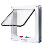 Secure 4-Way Locking Pet Door for Cats & Small Dogs - Easy Access Flap for Doors, Walls & Glass(Size M)