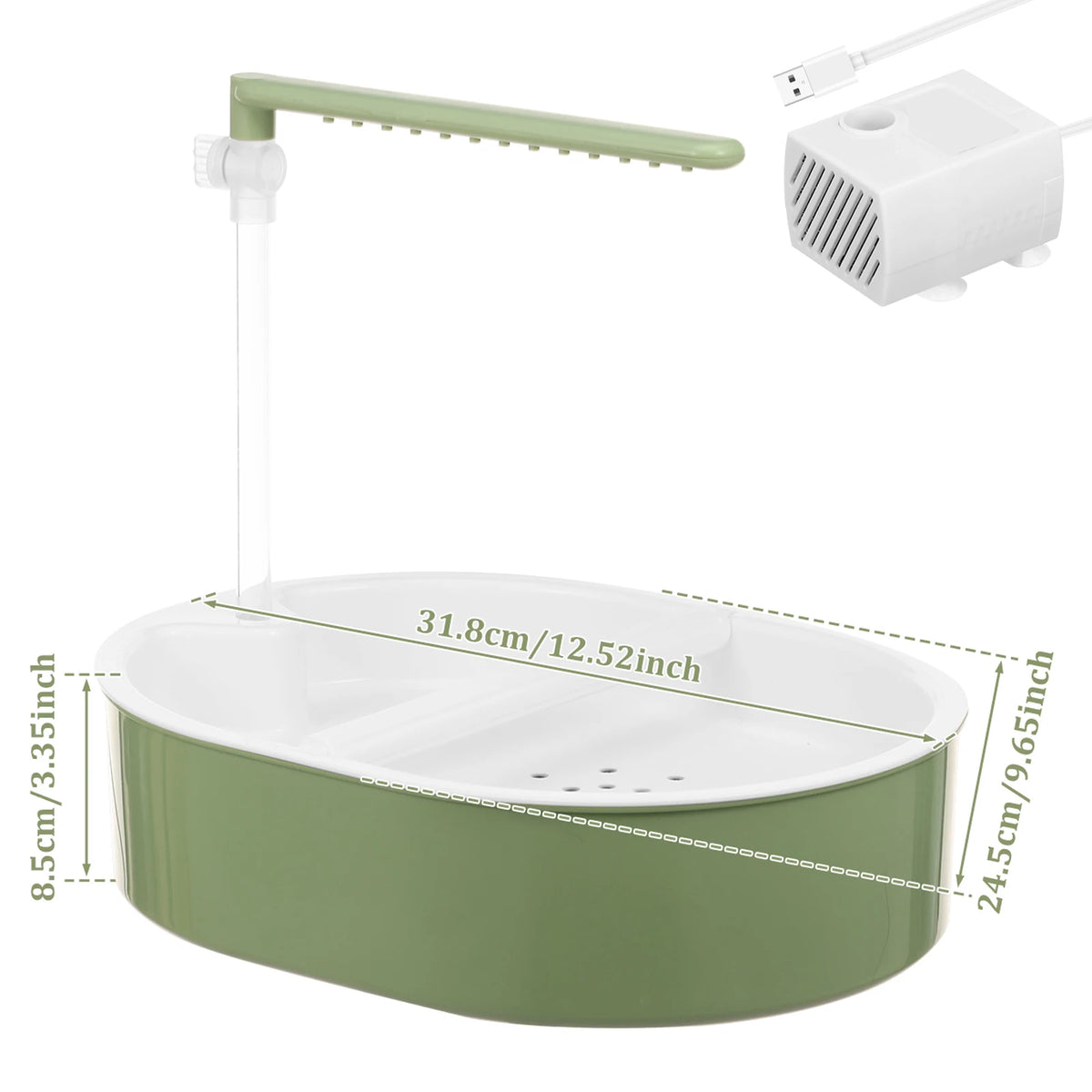 Parrot Automatic Shower Pet Bird Cage Bath Tub Fountain USB Electric Circulating Faucet Toy Pet Bird Bathtub Cleaning Supplies