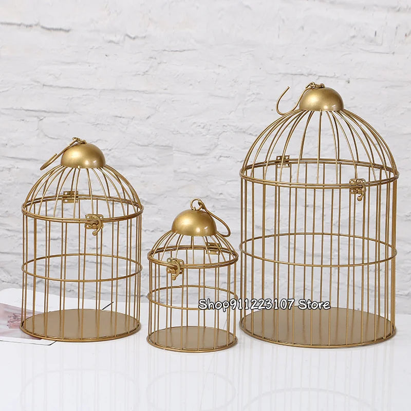 European retro iron bird cage