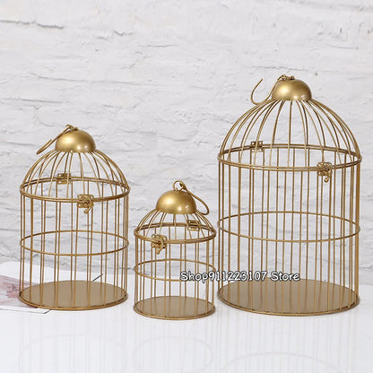 European retro iron bird cage