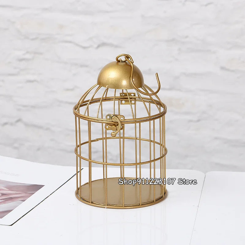 European retro iron bird cage