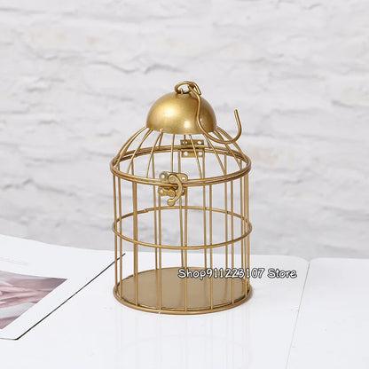 European retro iron bird cage