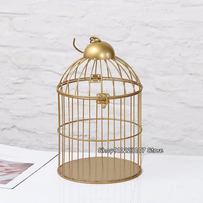 European retro iron bird cage