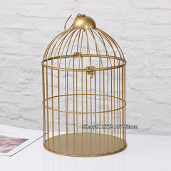 European retro iron bird cage flower stand bird cage balcony outdoor decoration pet supplies decorative bird cage