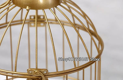 European retro iron bird cage