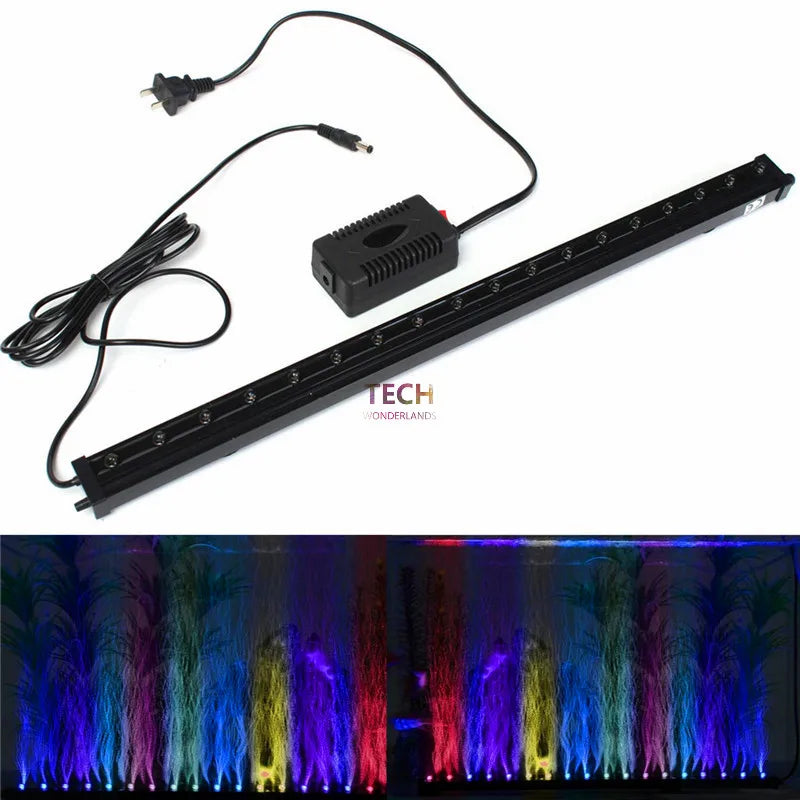Fish Tank Underwater Submersible Air Bubble Color Changing LED Light