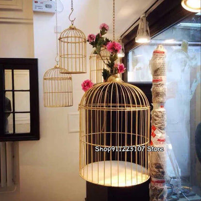 European retro iron bird cage