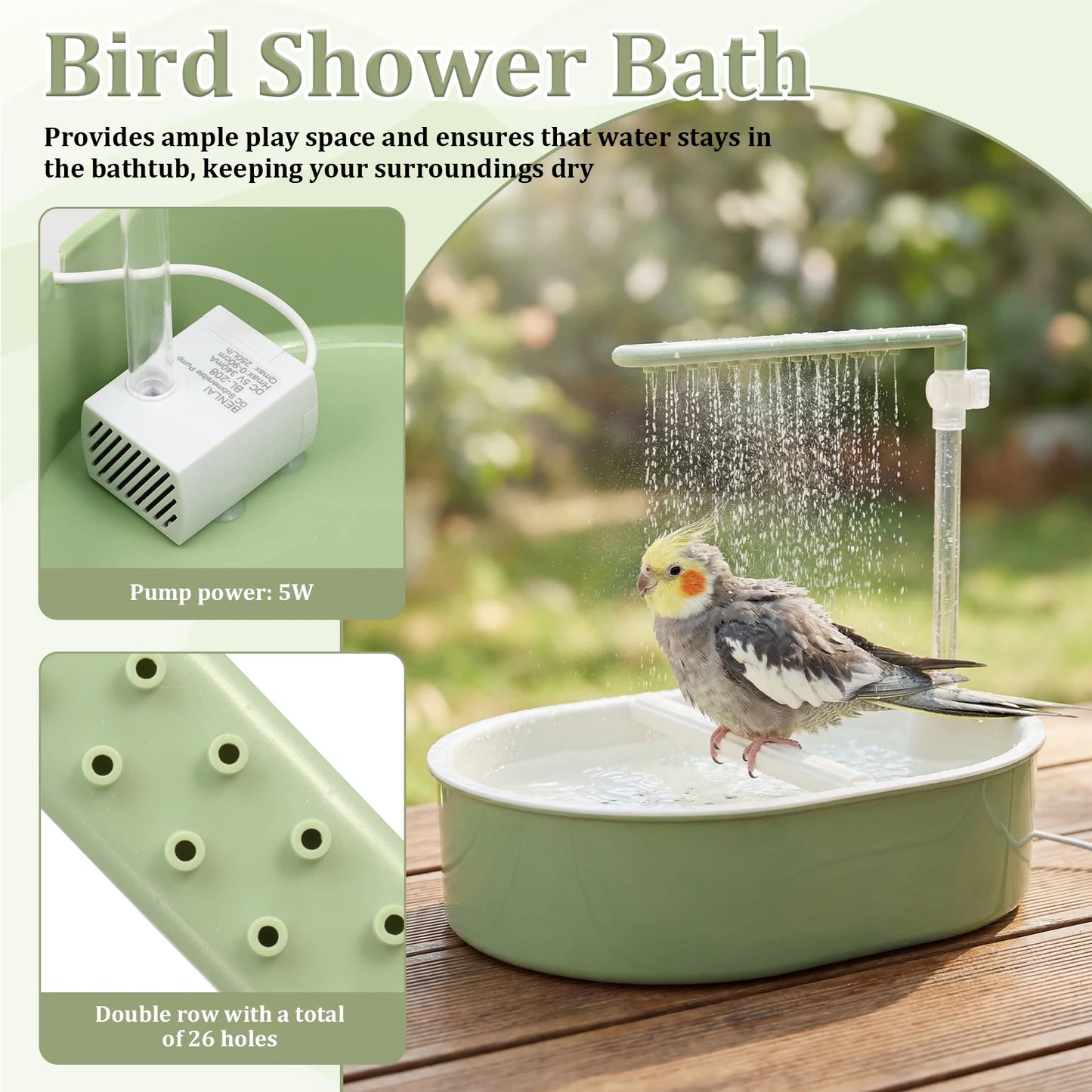 Automatic Shower Bird Cage