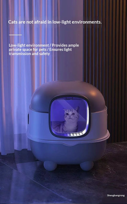 Automatic Self-Cleaning Fully Enclosed Smart Cat Litter Box