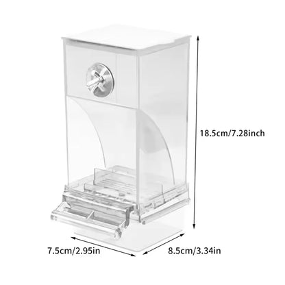 Anti-Spill Transparent Bird Food Box