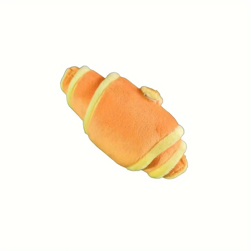 Plush Croissant Dog Toy