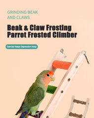 4/6/8 Step Bird Climbing Ladder Parrot Toy Ladder Bird Interaction Fun Climbing Toys Wooden Exercise Rack