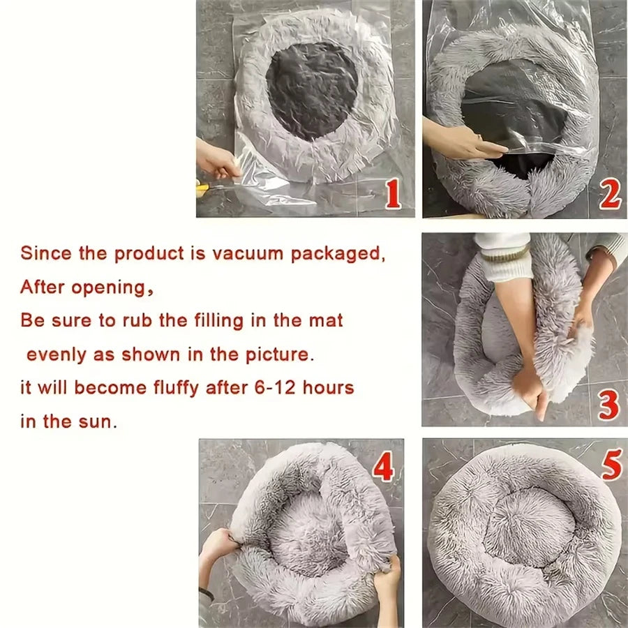 Plush Warm Faux Fur Calm Bed
