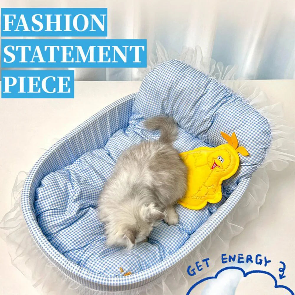 Cute Lace-Trimmed Cat Princess Sofa Bed