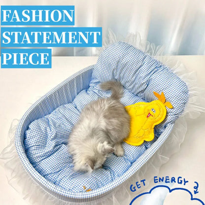 Cute Lace-Trimmed Cat Princess Sofa Bed
