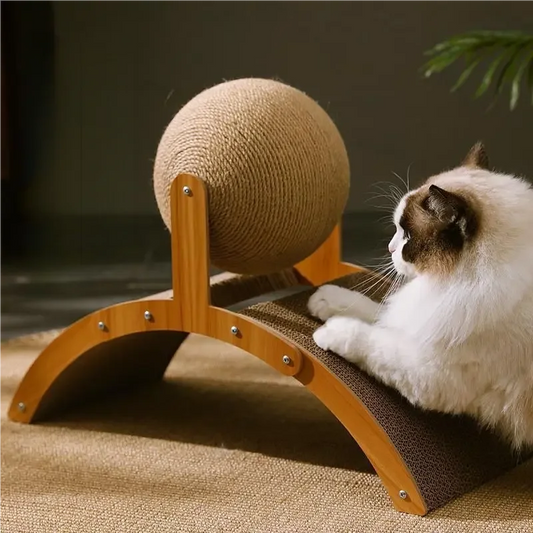 Wooden Cat Scratching Ball