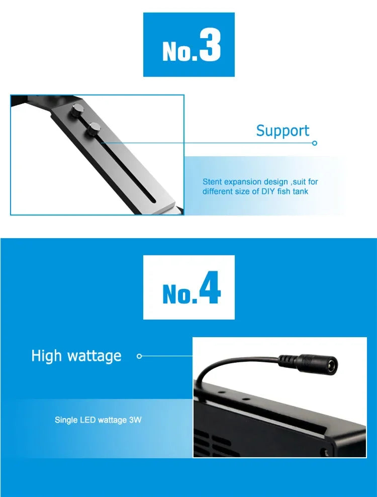 Full Spectrum LED Lamp for Aquarium Fish Tank