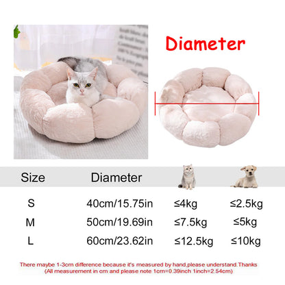 Winter Warm Round Dog Bed