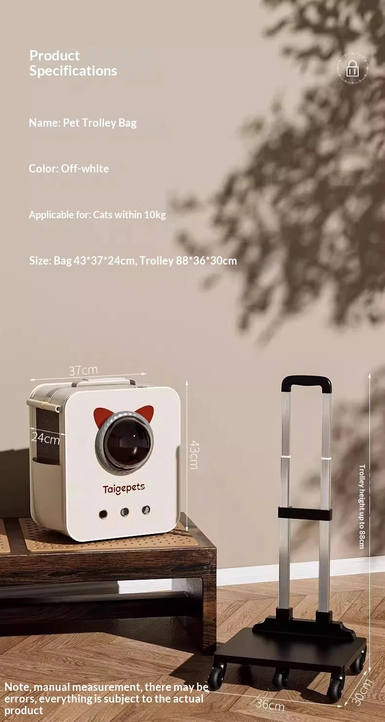 Rolling pet carrier