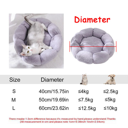 Winter Warm Round Dog Bed
