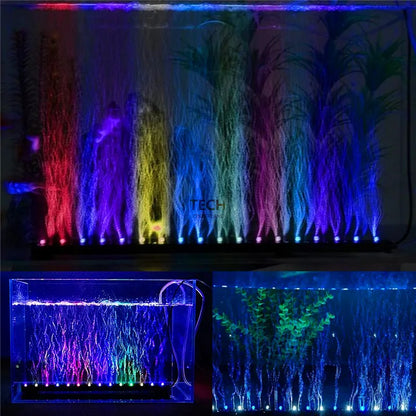 Fish Tank Underwater Submersible Air Bubble Color Changing LED Light