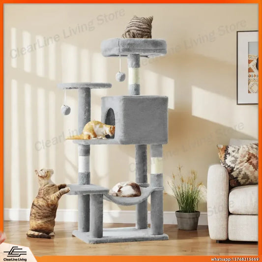 44 Inch Tall Cat Tree Tower for Multiple Cats