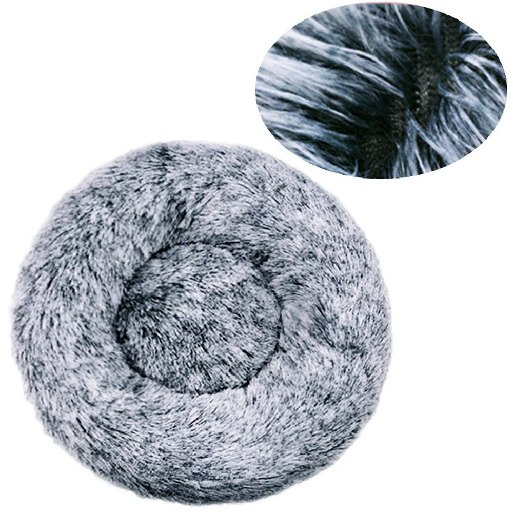 Winter Warm Round Dog Bed