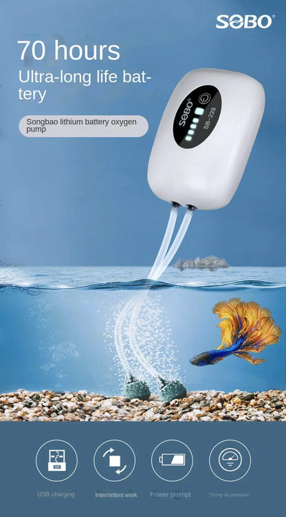 Rechargeable USB Fish Tank Air Pump