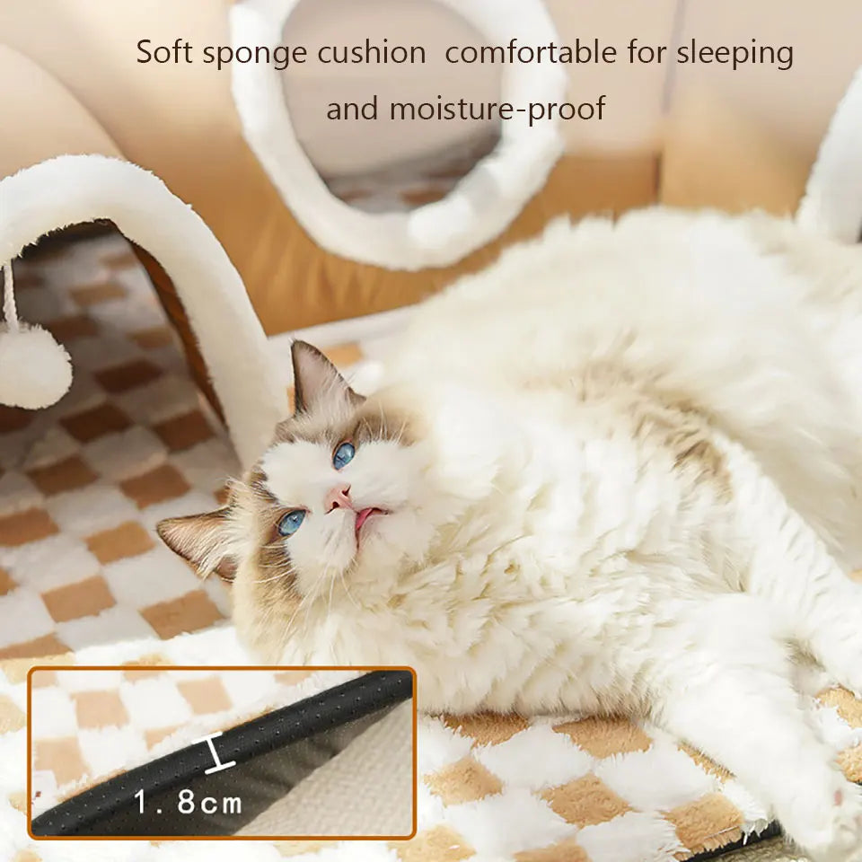 Autumn Winter Integrated Play & Sleep Cat Bed