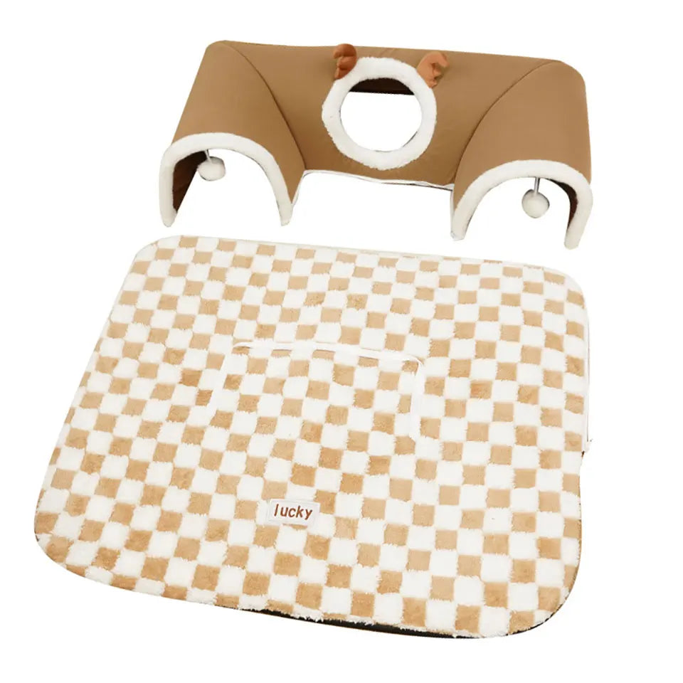 Autumn Winter Integrated Play & Sleep Cat Bed