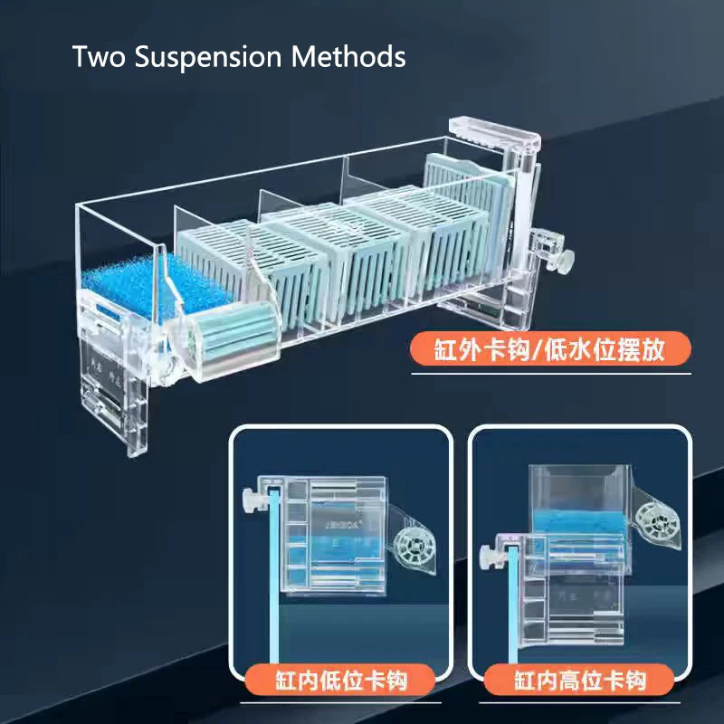 New Fish Tank Waterfall Filter Box