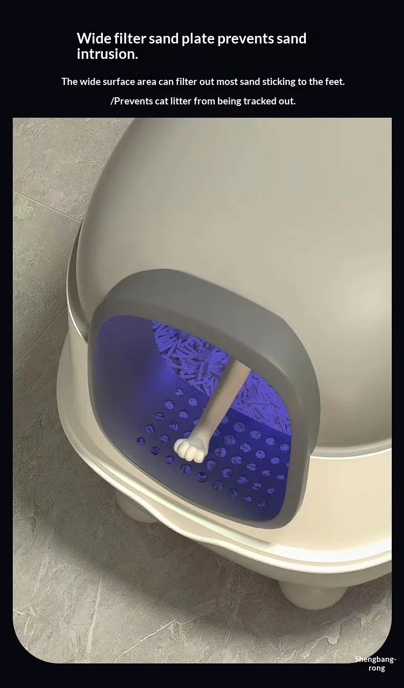 Automatic Self-Cleaning Fully Enclosed Smart Cat Litter Box