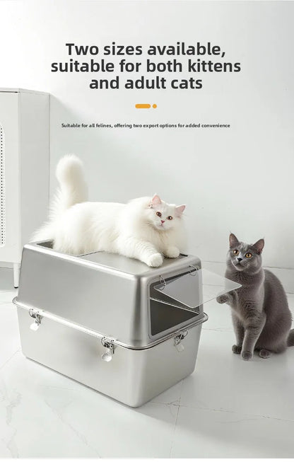 Extra Large Stainless Steel Cat Litter Box