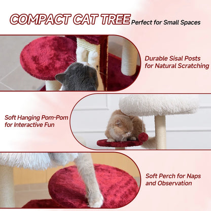 Medium Cat Tree Green Staircase