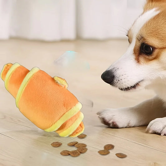 Plush Croissant Dog Toy