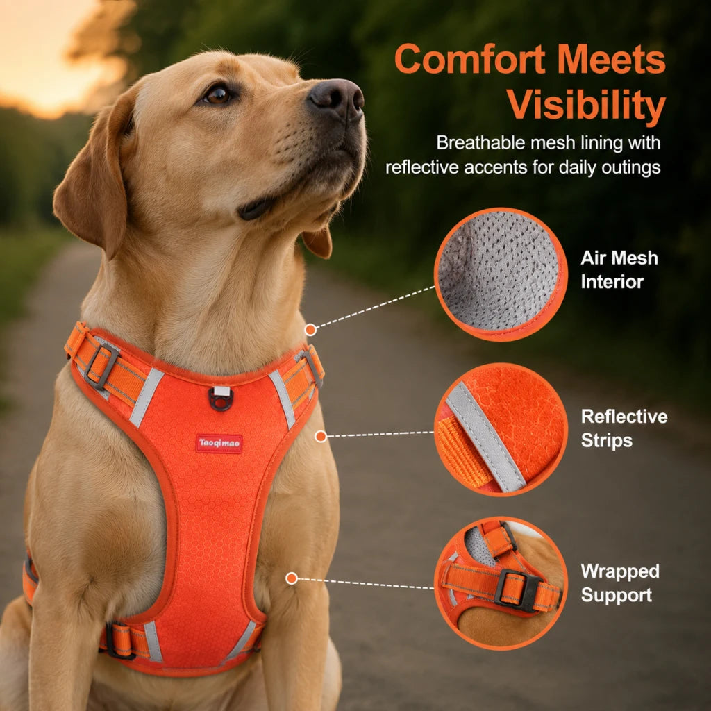 Adjustable Reflective Dog Harness