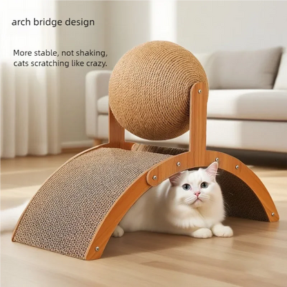 Wooden Cat Scratching Ball