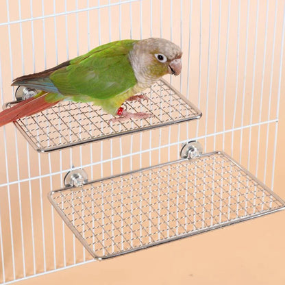 Versatile Stainless Steel Parrot Perch Toy