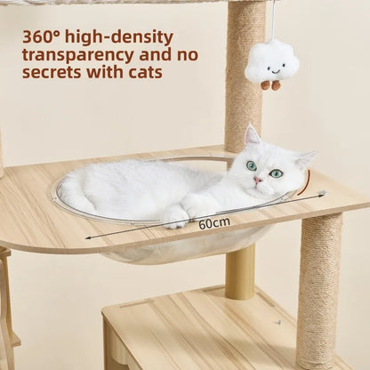 Large Wooden Cat Tree House