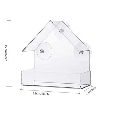 House Transparent Window Wild Bird Feeder